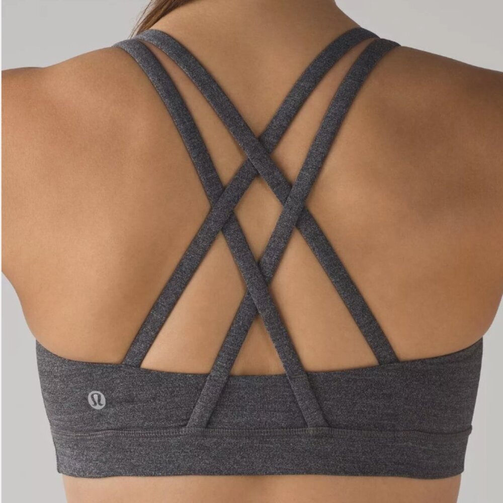 Lululemon Energy Bra Heathered Gray Slate - Picture 2 of 5
